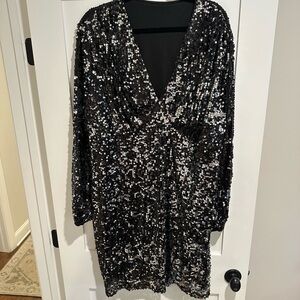 Sequin Black Dress